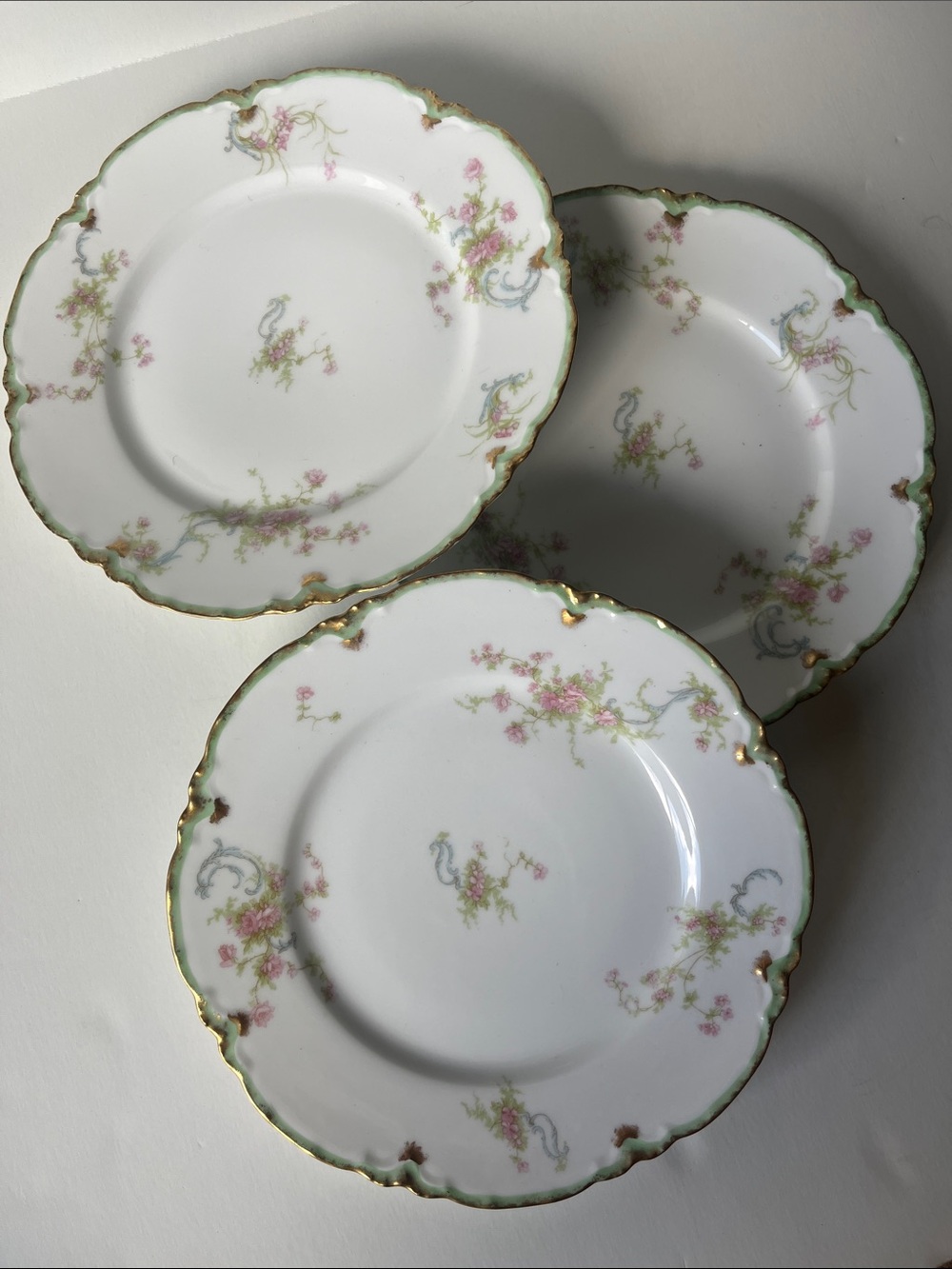 Haviland France Limoges - three luncheon plates. 8.5”